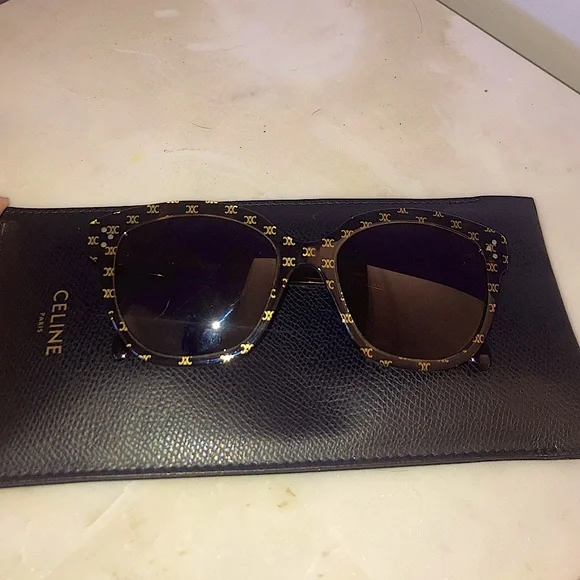 Celine monogram sunglasses Triomphe 15 cat-eye sunglasses in neutrals - Celine Eyewear  main image 2